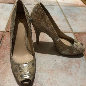 Joan and David Snake Skin pumps